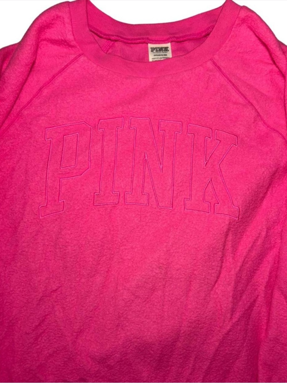 Y2K PINK Victoria's Secret Bright Pink Crewneck Sweatshirt